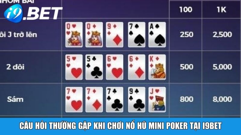 Câu hỏi thường gặp khi chơi nổ hũ mini Poker tại i9BET